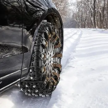 1Db csúszásgátló hólánc autó téli gumi kerekek láncok téli kültéri téli gumiabroncs vészhelyzeti dupla hornyok csúszásgátló láncok