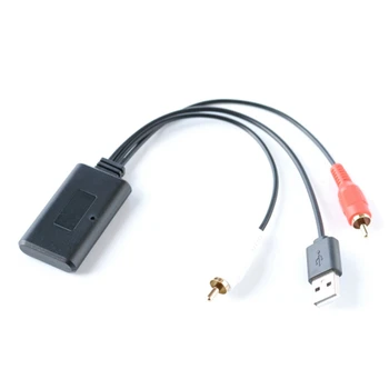 1 darab autó univerzális Bluetooth modul Autó vezeték nélküli Bluetooth modul Bluetooth zenei adapter RCA AUX audiokábel USB tápellátású