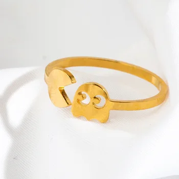 Divat minimalista LOVE gyűrűk nőknek rozsdamentes acél arany színű geometriai nyitott ujjgyűrű esküvői parti ékszer ajándék Új 4