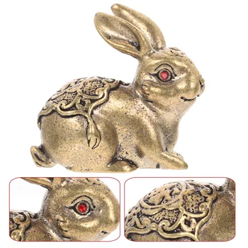 Autó műszerfal dísz Sárgaréz Lucky Rabbit Decoraciones Para pasztell nyuszi szobor
