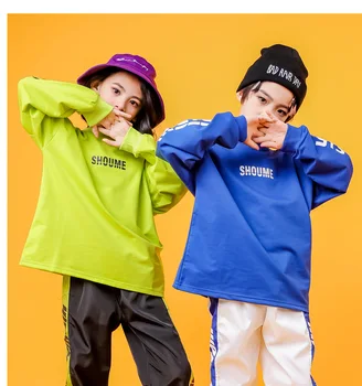 4-16 évig Gyermek utcai táncruha pulóverek nadrág ruhák gyerekek lányok fiúk hip hop jazz jelmezek színpadi előadás