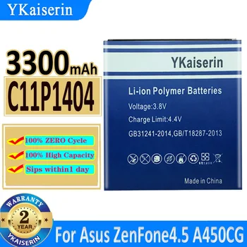3300mAh C11P1404 YKaiserin akkumulátor ASUS ZenFone 4 A400CG-hez ZenFone Go 4.5 ZC451TG Z00SD telefon Legújabb gyártású Bateria