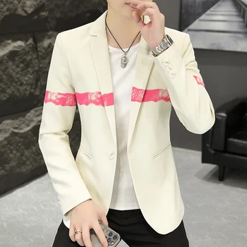2023 Kiváló minőségű divat Szép trend tavasz Új férfi üzlet Kis öltöny Koreai változat Slim Blazer Men Four Seasons