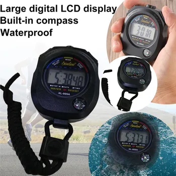  hordozható kézi vízálló digitális LCD stopperóra kronográf sport professzionális stopperóra időzítő számláló szíjjal 2021 1