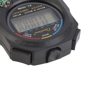  hordozható kézi vízálló digitális LCD stopperóra kronográf sport professzionális stopperóra időzítő számláló szíjjal 2021 4