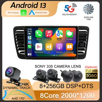 Android 13 autórádió Auto 4G + WiFi Carplay multimédiás videolejátszó navigáció GPS Subaru Outback 3 Legacy 4 2003-2009 sztereó