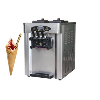 Kiváló minőségű és olcsó fagylaltgép, rozsdamentes acél, három ízű eper Sundae gép