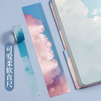 Secret Dream Series jegyzetfüzet díszdoboz Színes belső oldalak Napló Rózsaszín kék felhők kézikönyv matricával Papírszalag Írószer 4