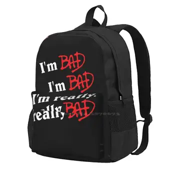 Rossz vagyok, rossz vagyok, tényleg nagyon rossz vagyok Nagy kapacitású iskolai hátizsák laptop táskák Mj Michael Jackson zene Michael Jackson 0