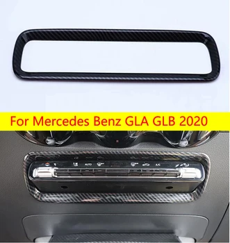 ABS króm légkondicionáló kapcsoló burkolat díszítő matrica Mercedes Benz GLA GLB 2020 autós kiegészítőkhöz