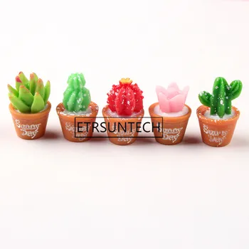 500db szimulációs kaktusz zamatos edény miniatűr bonsai növény dekoráció tündérkert tartozék gyanta kézműves barkácsanyag