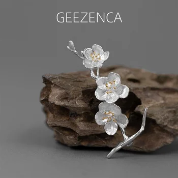 925 Sterling ezüst virágbrossok nőknek Eredeti design Friss orchidea cseresznyevirág Reggeli dicsőség Pipacs virág brossok 0