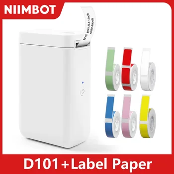 Niimbot D101 címke mini nyomtató Hordozható termikus UV nyomtató tinta nélkül Öntapadós címkekészítő nyomtató matricák címkézéséhez