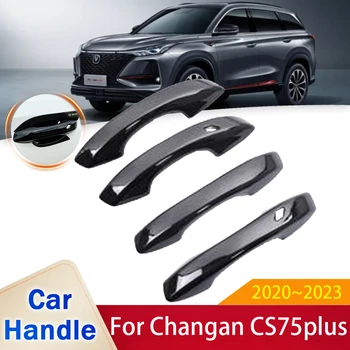 Fit for Changan Cs75 Plus 2020 2021 2022 2023 cs75plus Gloss Black Kilincshuzat matricák Autó stílus Védő kiegészítők