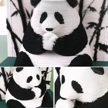 3D cetlik 3D Panda Sticky Notes jegyzettömb dekoratív letéphető DIY karácsonyi papírfaragás Művészet asztali dekorációs ajándék 2