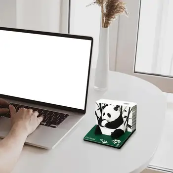 3D cetlik 3D Panda Sticky Notes jegyzettömb dekoratív letéphető DIY karácsonyi papírfaragás Művészet asztali dekorációs ajándék 3