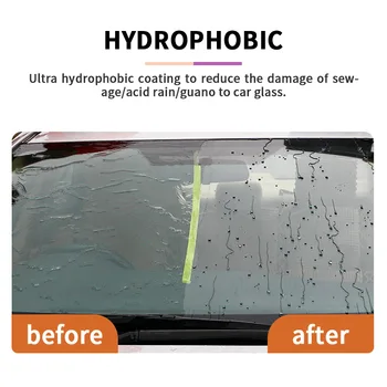 Esőgátló szer autóüveghez Szélvédőbevonó anyag párásodásgátló autóablak vízlepergető bevonat folyékony esőcsepp 1