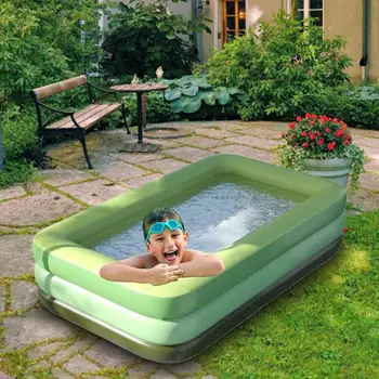 Felfújható medence Felfújható medence Felfújható kopásálló hordozható többcélú felfújható medence otthoni kerti gyephez 1