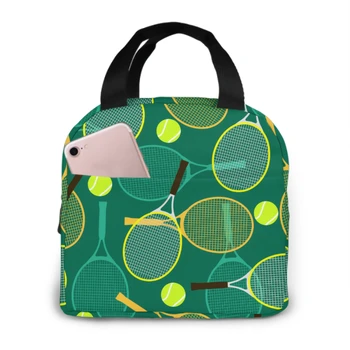 Teniszütők és tenisz uzsonnás táska Felnőtt táskák Újrafelhasználható uzsonnás doboz konténer nőknek Férfiak Iskolai irodai munka