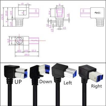  USB3.0 kábel nagysebességű kábel nyomtatóhoz, monitorhoz, dokkoló állomáshoz