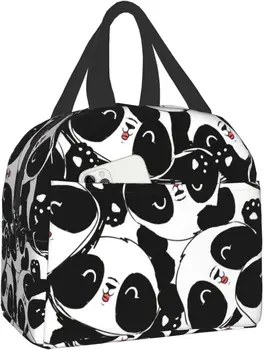 Panda lány panda fiú uzsonnás táska nőknek lányok gyerekek szigetelt piknik tasak hőhűtő táskák iskolai munkához utazás