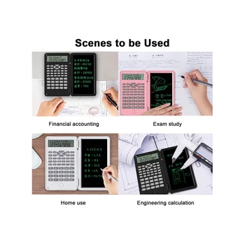 Tudományos számológépek, 12 számjegyű LCD kijelző zsebirodai asztali számológép otthoni iskolai találkozókhoz és tanuláshoz, kék