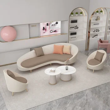 Bőr mintás technológia Szövet kanapé szépségszalon Ruházati üzlet Internet híresség Kis Apartmanház Arc Kétüléses kanapé