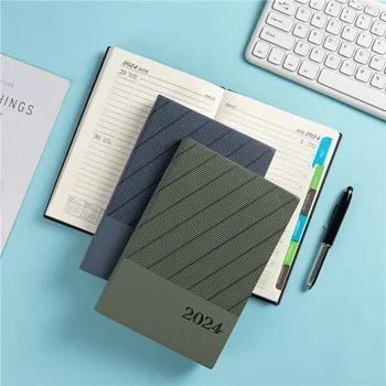 Notebookok tervezése Ideális napi üzleti napló Irodai tervező Borító napirend 365 napos iskolai naptár ütemterv 2024 a PU számára 3