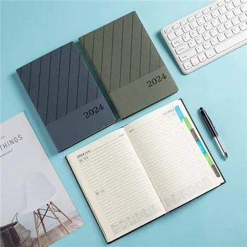 Notebookok tervezése Ideális napi üzleti napló Irodai tervező Borító napirend 365 napos iskolai naptár ütemterv 2024 a PU számára 5