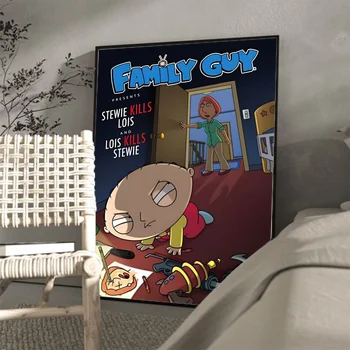 Rajzfilm G-Guy Cool F-Family poszter Klasszikus vintage poszterek HD minőségű falfestmények Retro poszterek otthoni szoba fali dekorációhoz 1
