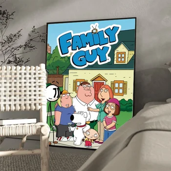 Rajzfilm G-Guy Cool F-Family poszter Klasszikus vintage poszterek HD minőségű falfestmények Retro poszterek otthoni szoba fali dekorációhoz 2