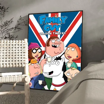 Rajzfilm G-Guy Cool F-Family poszter Klasszikus vintage poszterek HD minőségű falfestmények Retro poszterek otthoni szoba fali dekorációhoz 4