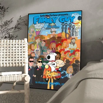 Rajzfilm G-Guy Cool F-Family poszter Klasszikus vintage poszterek HD minőségű falfestmények Retro poszterek otthoni szoba fali dekorációhoz 5