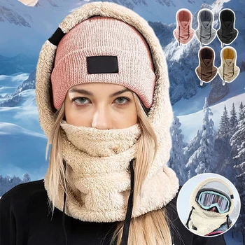 Téli kapucnis arcvédő állítható húzózsinórral Téli síelés Baraclava kalap Szélálló Légáteresztő nőknek Férfiak