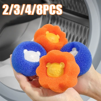 Magic mosólabda készlet 2/3/6/8db gépben mosható szőrtelenítő újrafelhasználható szálgyűjtő kisállat hajtisztító labda kiegészítők