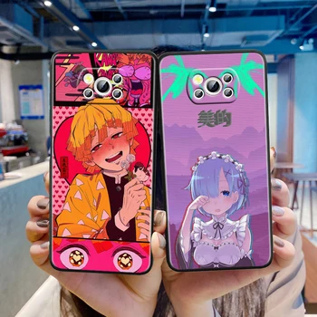 Vaporwave Glitch Anime fekete telefontok Xiaomi Mi Poco X5 X3 Pro X4 F4 F3 GT M5 M5s M4 M3 C55 C50 C40 5G 3