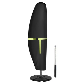 1 szett 420D vízálló kültéri esernyőhuzat Kültéri napernyőhuzat konzolos ofszet esernyőhöz 210 x 45 x 72/32 cm