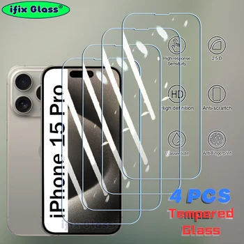 4db edzett védőüveg iPhone 15-höz 14 13 12 11 Pro Max Mini 8 Plus képernyővédő fólia iPhone XS MAX X XR átlátszó üveghez