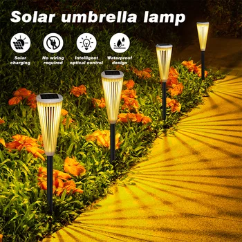 2-6db kerti napelemes lámpák Kültéri járda lámpák LED gyeplámpák vízálló két színű lámpa kerti világítás az udvari sétányhoz