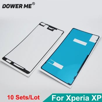 Dower Me 10Sets / Lot elülső LCD keret + hátsó borító matrica ragasztó vízálló ragasztó Sony Xperia X Performance XP F8132 készülékhez