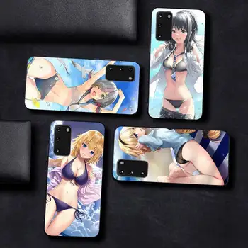 Nyári szexi anime lány telefontok Samsung S 20 21 22 23 plusz Ultra Redmi Note 8 9 10 11 készülékhez Huawei Y 5 6 9 készülékhez