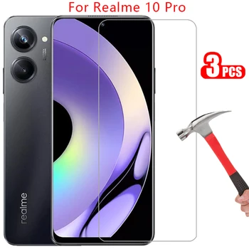 Edzett üveg védő Realme 10 Pro 5G képernyővédő fóliához a realme10 10Pro telefonfilmen GLAS 9H realmi Reame Relme Real Me
