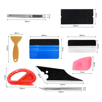 Squeegee autó matrica szerszám kaparó tartalék szövet filc alkalmazási eszközök használati kés irodai írószer kellékek kétoldalas szalag 5