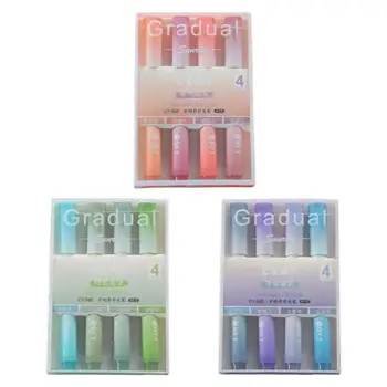 4Pcs hordozható jelölők tollak színes kiemelő tollak színes jelölők DIY scrapbooking tervezőhöz Naptár Dropship