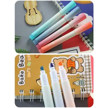 4Pcs hordozható jelölők tollak színes kiemelő tollak színes jelölők DIY scrapbooking tervezőhöz Naptár Dropship 3