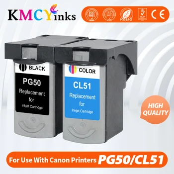KMCYtintapatron PG-50 CL-51 kompatibilis a következővel: Canon PG 50 CL 51 PG50 CL51 Canon Pixma iP2200 iP6210D iP6220D MP160 MP450 készülékhez
