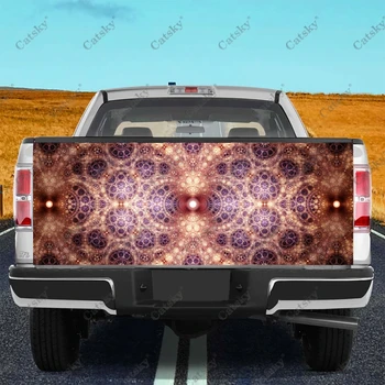 Retro Mandora virágminta autó farok törzsvédő Vinly Wrap matrica matrica Autó motorháztető dekorációs matrica SUV terepjáró pickuphoz