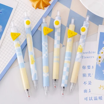Aranyos sajt buggyantott tojásgél toll Creative School irodaszerek Kawaii írószerek tollak kiegészítők írásához Aranyos gél tollak Gif 4