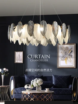 Kristálycsillár Post-Modern Light luxuslámpa a nappaliban Meleg amerikai hálószoba lámpa Kreatív személyiség 0