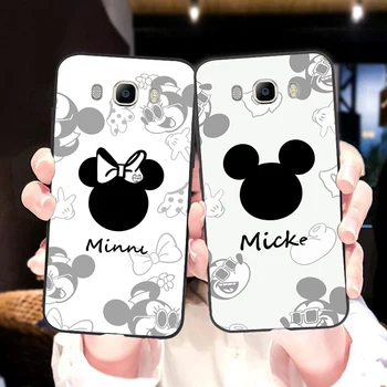 Minnie egér Mickey Samsung Galaxy J8 J7 J6 J5 J4 J3 J2 Plus Prime Core 2018 2016 szilikon puha fekete telefontok Coque Capa 2